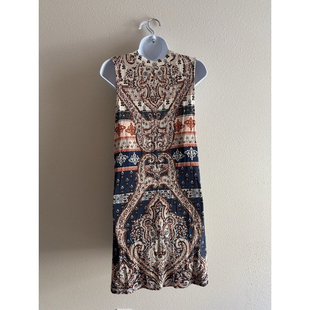 O'Neill Women's Paisley Print Mock Neck Bohemian Dress Size M EUC - Picture 2 of 3